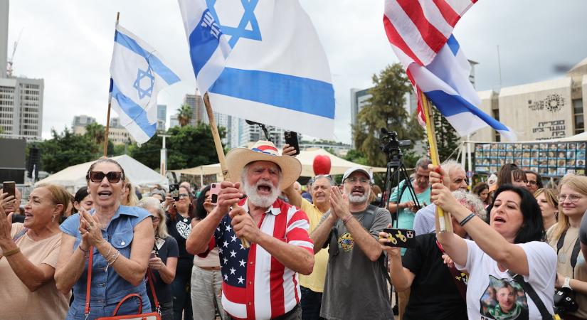 Több százezres Donald Trumpot éltető tömeg gyűlt össze Izraelben