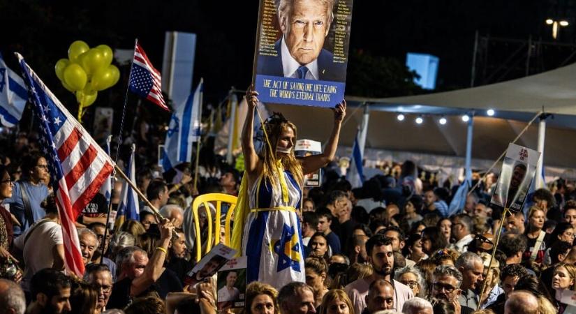 Trump nevét skandálta a több százezres tömeg Tel-Avivban