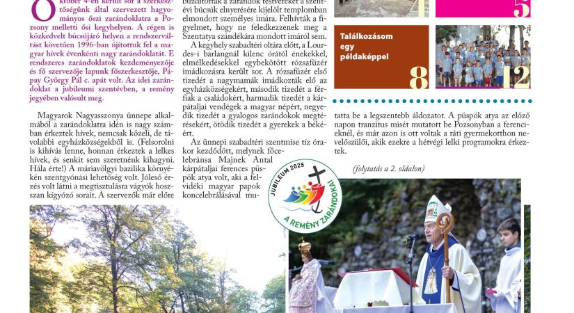 Ízelítő a Remény katolikus hetilap 41. számából