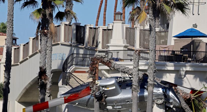 Felvette, ahogy a strandon majdnem a fejére esett a helikopter
