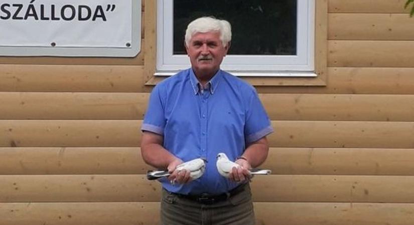 Magasröptű keringő fiatal galambjaival lett bajnok 70 évesen