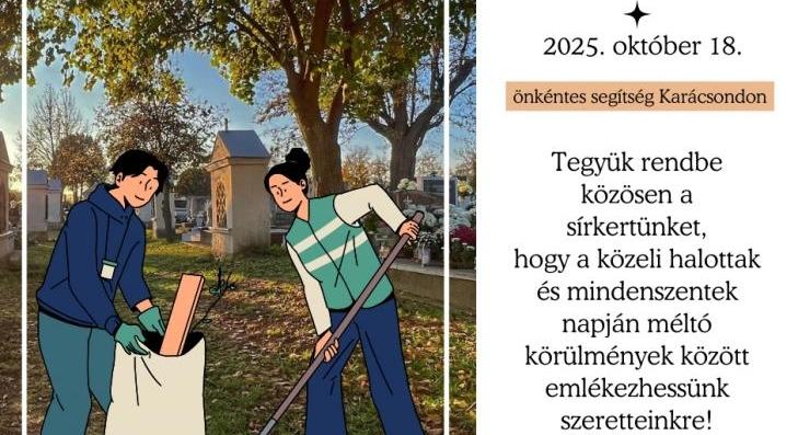 A karácsondi temető közös rendbetétele 