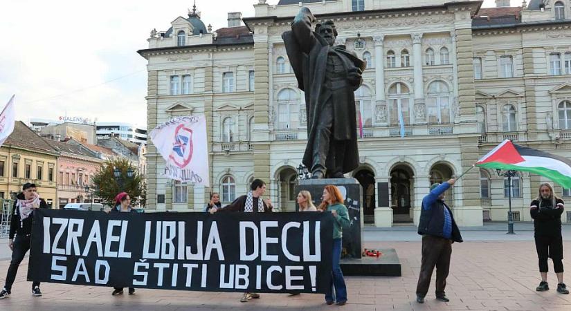Palesztinpárti tüntetés volt Újvidéken (Videóval)