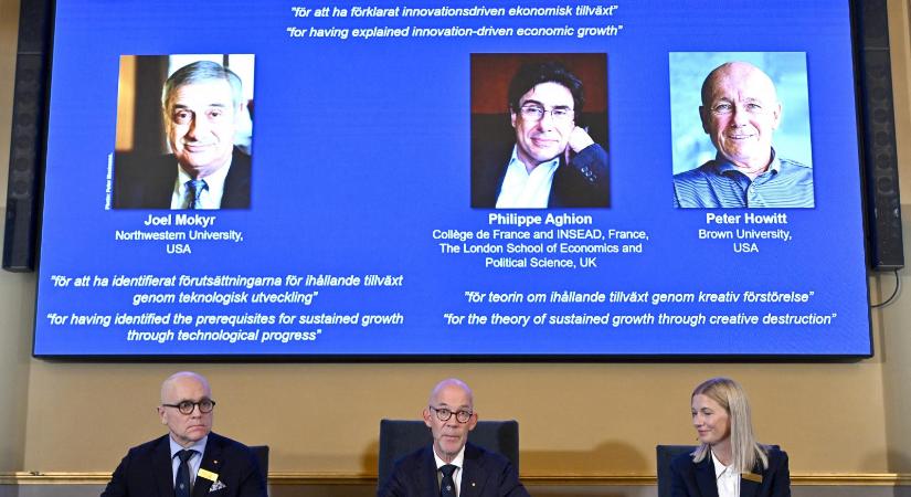 Az innováció, a technológiai fejlődés és a „kreatív rombolás” által fenntartható növekedés elméleteiért adták oda idén Nobel-díjat