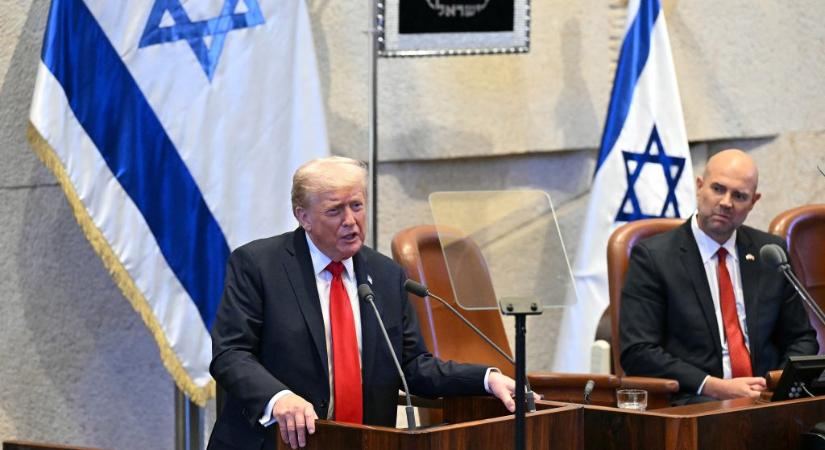 Trump az izraeli parlamentben: Ez egy új Közel-Kelet történelmi hajnala