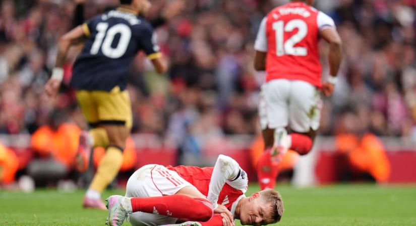 Újabb csapás érte az Arsenalt – Odegaard egy ideig nem térhet vissza