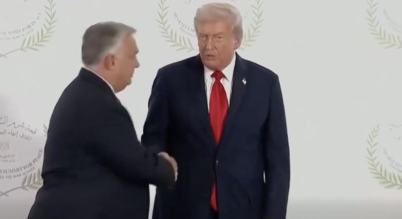 Gyors menekülés: videón Orbán Viktor kínos pillanatai Donald Trumppal