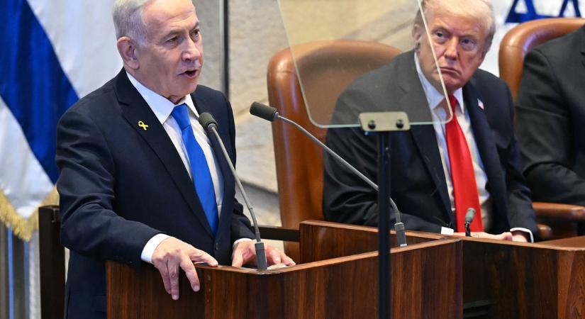 Trump az izraeli parlamentben kért kegyelmet Netanjahunak