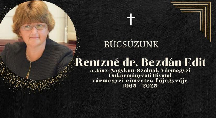 Búcsú Rentzné dr. Bezdán Edit vármegyei címzetes főjegyzőtől