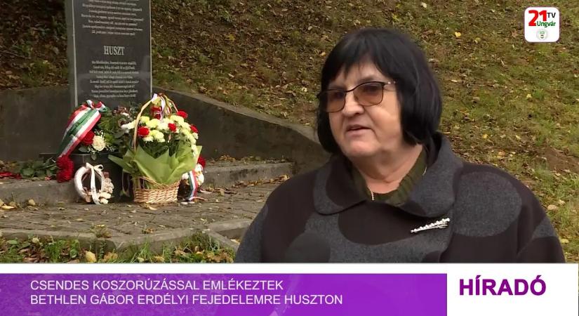 Csendes koszorúzással emlékeztek Bethlen Gábor erdélyi fejedelemre Huszton (videó)