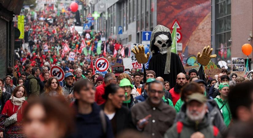 Súlyos káosz Belgiumban, mindent megbénított a sztrájk
