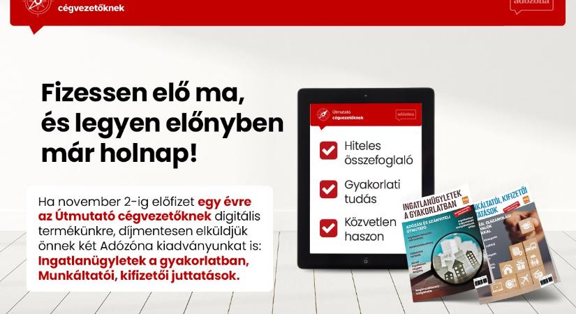 Útmutató cégvezetőknek – most extra kiadványokkal!