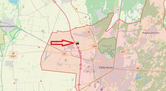 Éjszakai baleset Debrecennél