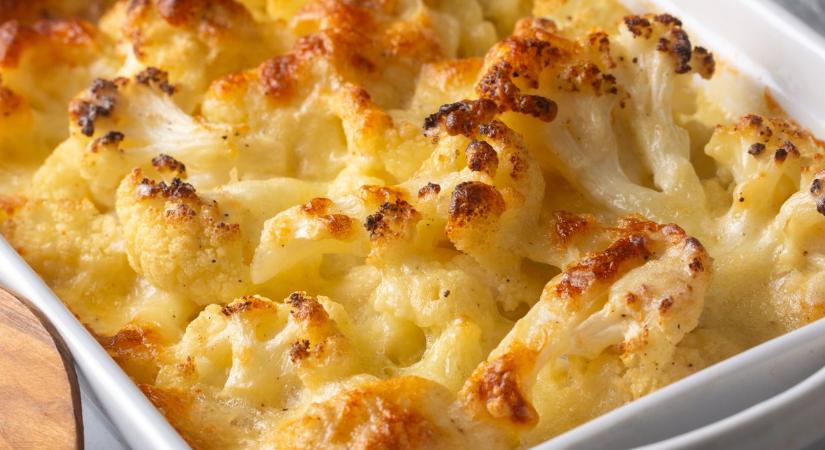 Isteni, karfiolos rakott tészta: az olvadozó, nyúlós mozzarella a lelke