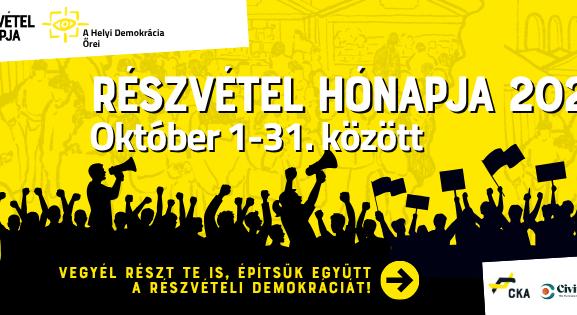 „Aktív civil részvétel nélkül nincs demokratikusan működő társadalom” – programok a Részvétel Hónapja keretében