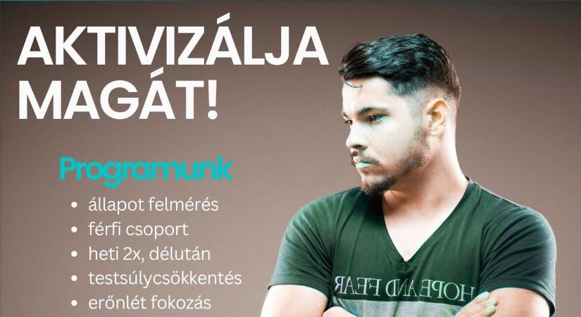 Testsúlycsökkentő program férfi csoporttal, előadás stresszkezelő módszerekről