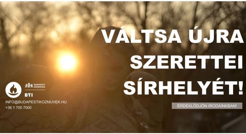 Sírhelyek újraváltása a Budapesti Közművek által fenntartott budapesti köztemetőkben