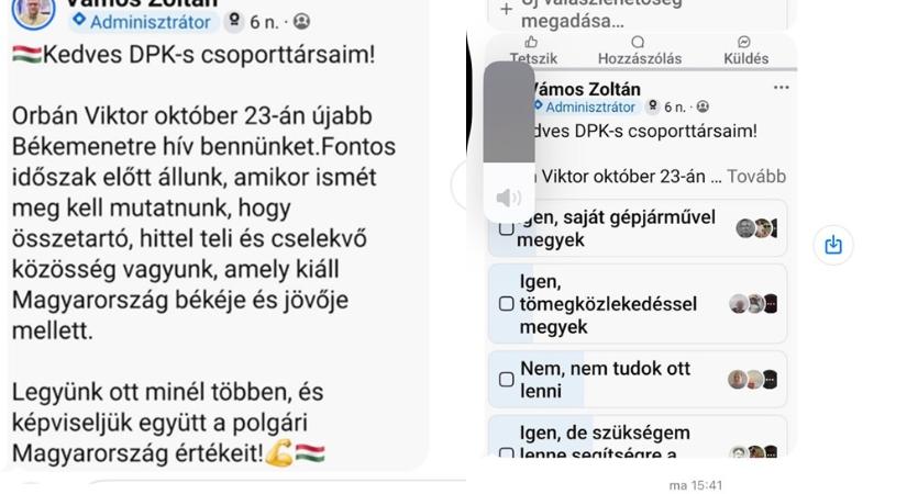 Nagyban szervezik az embereket az október 23. békemenetre a Szombathely és környéke - Digitális Polgári Körben