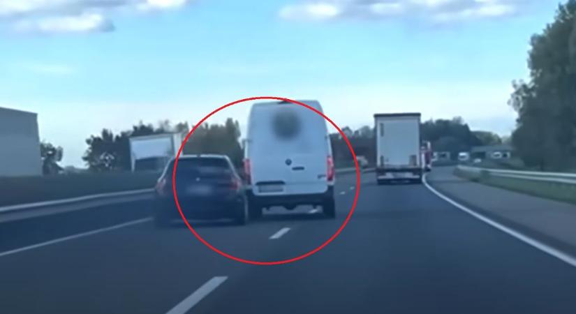 Leszorítás, autóból üvöltözés az M1-esen: videó rögzítette az ámokfutót