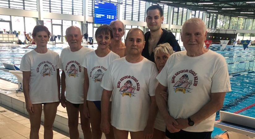 Egri Senior Úszó Klub: 88 és 85 éves versenyző számított a legeredményesebbnek Nyíregyházán