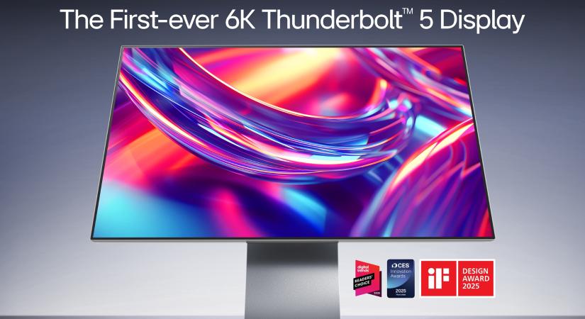 Az LG bemutatta a világ első 6K monitorát Thunderbolt 5 csatlakozással