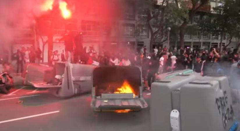 Zavargásba fulladt a palesztinpárti tüntetésből Barcelonában