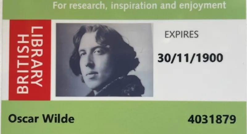 130 évvel a visszavonása után újra kiadták Oscar Wilde könyvtári olvasójegyét, amelyet homoszexualitása miatt vontak meg tőle