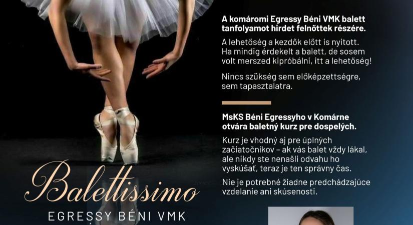 Balettissimo – balettórák felnőtteknek Komáromban