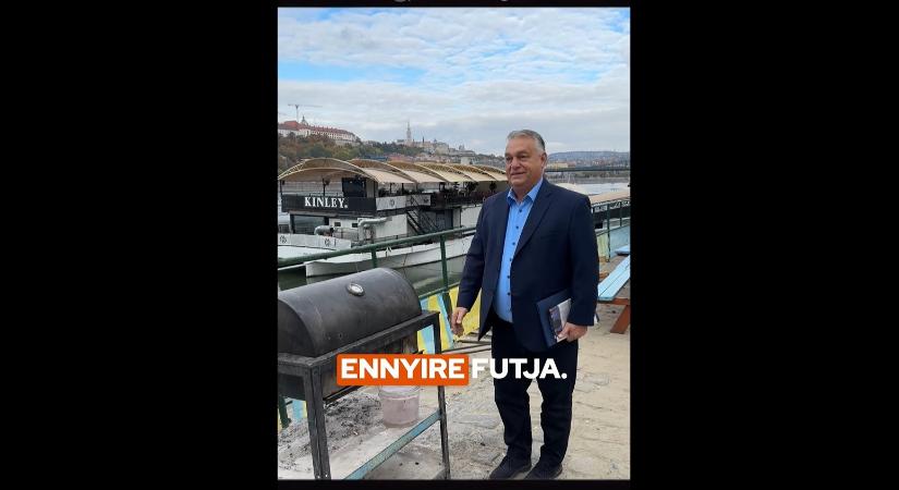 „Itt állunk a város legszebb pontján, ennyire futja” – Orbán Viktor nekiment Karácsony Gergelynek