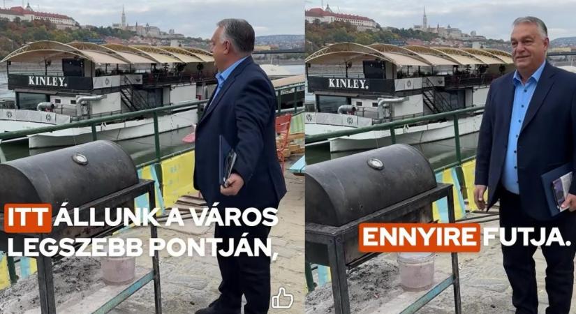 Orbán Viktor: Itt állunk a város legszebb pontján, ennyire futja; Vitézy Dávid: Miniszterelnök úr, várjuk az intézkedését