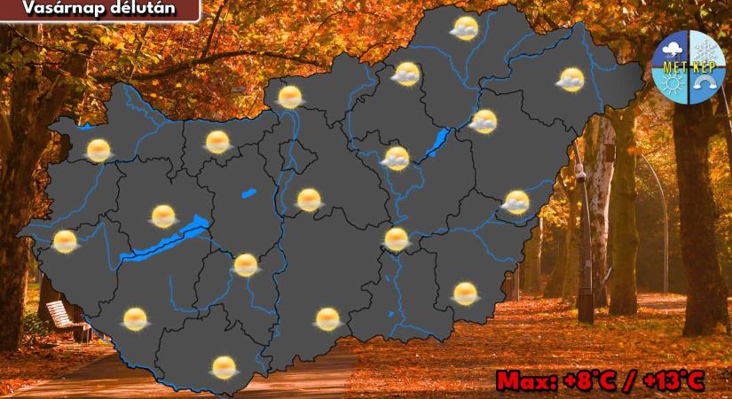 Hűvös lesz a vasárnap, de sokat süthet a Nap
