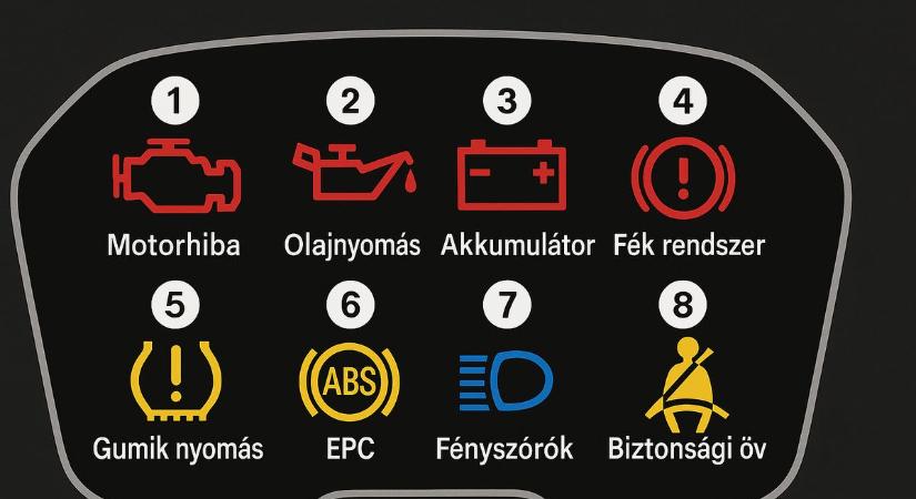 Az autó hibajelzései: így értelmezd a műszerfalon felvillanó ikonokat