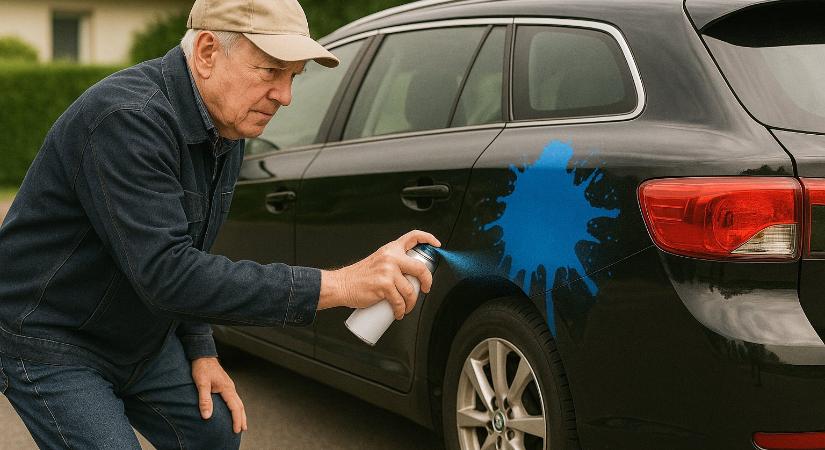 Zavarta az utcáról behallatszódó zene, ezért lefújt festékszóróval egy autót