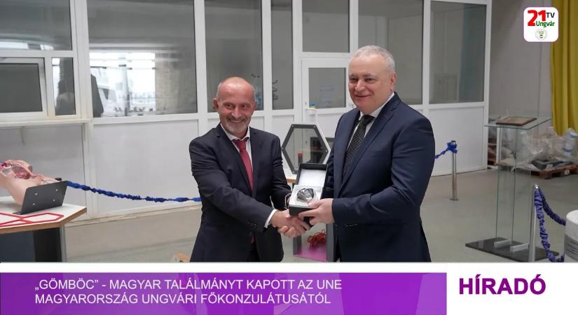 „Gömböc” - magyar találmányt kapott az UNE Magyarország Ungvári Főkonzulátusától (videó)