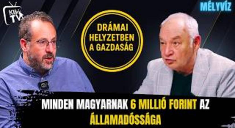 Drámai számok - Minden magyarnak 6 millió forint az államadóssága