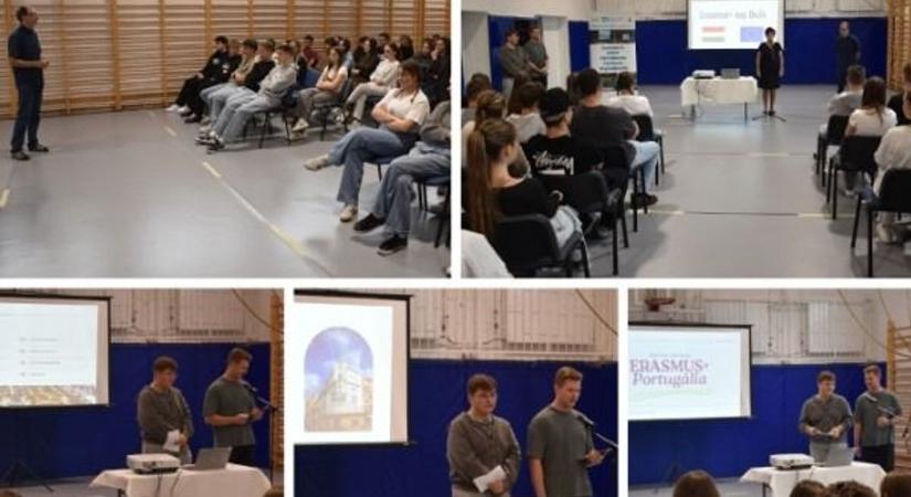 Az Erasmus program lehetőségeivel ismerkedhettek a diákok a győri iskolában