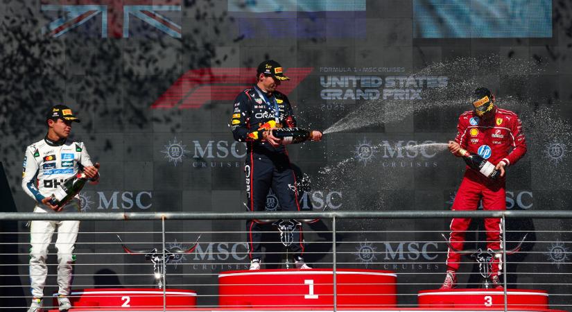 Verstappen hihetetlen hétvégéről, Leclerc az aggodalmairól beszélt – az Amerikai Nagydíj dobogósainak nyilatkozatai