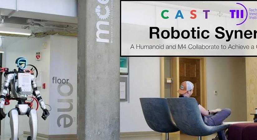 Videón az emberszabású robot, ami drónt indít a hátáról, ami aztán autóvá változik