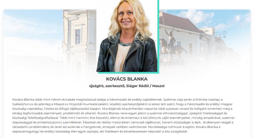Szavazz Sepsiszentgyörgy mindennapi hőseire – Köztük van a Maszol szerkesztője, Kovács Blanka is