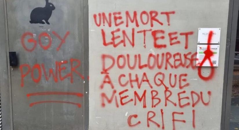 Grafitti Grenoble-ban: „Lassú, kínos halált” minden zsidónak