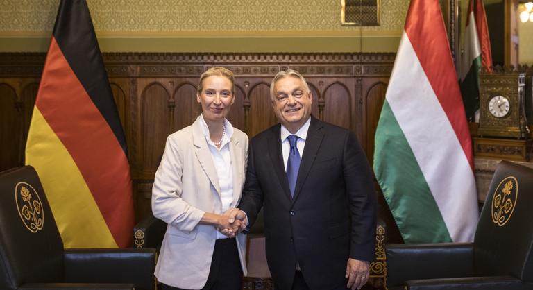 Alice Weidelt, az AfD társelnökét fogadta Orbán Viktor