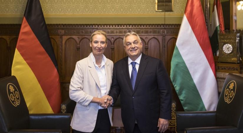 Orbán Viktor a Parlamentben fogadta az AfD társelnökét