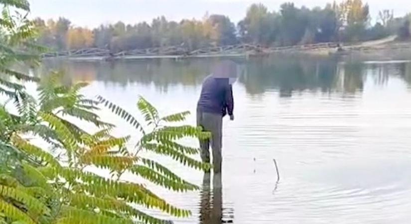 Videóra vették a barbárságot a sajópetri tónál! Fogalma se volt a fickónak, hogy figyelik a bokorból!