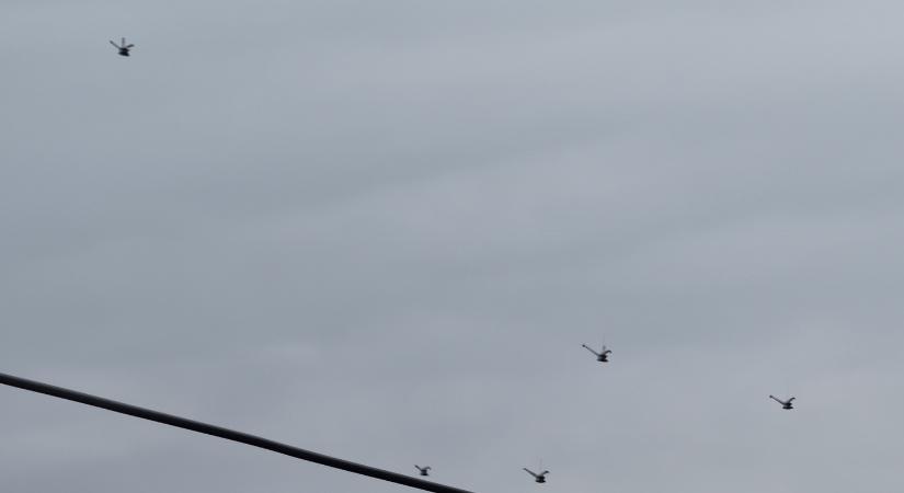 Katonai helikopterek Szeged felett