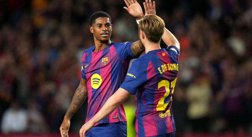 López hármat, Rashford kettőt, a Barca pedig hatot hintett