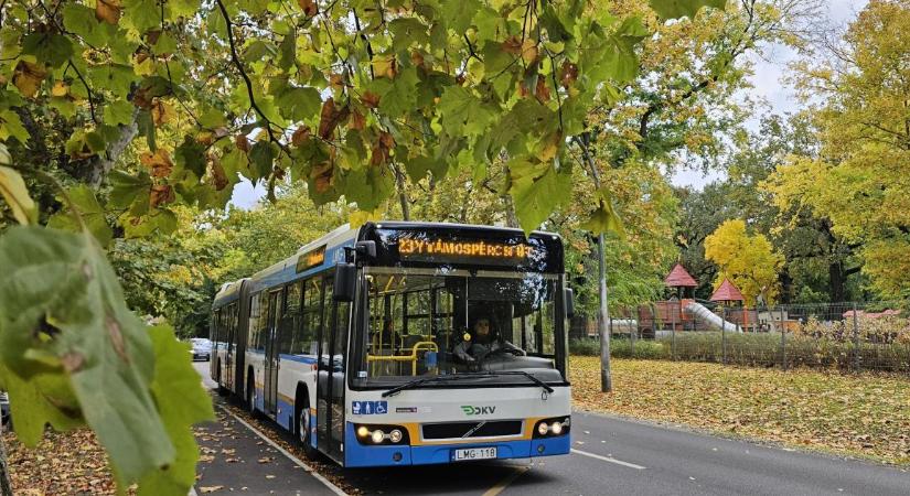 Így közlekednek a DKV járatai az őszi szünet idején