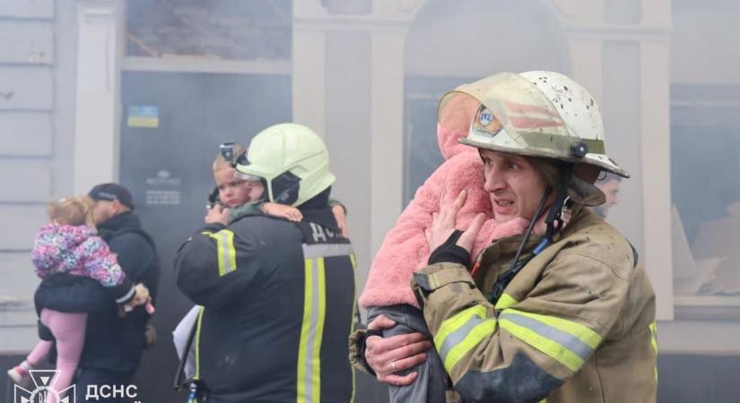 Óvodát támadtak drónnal az oroszok Harkivban