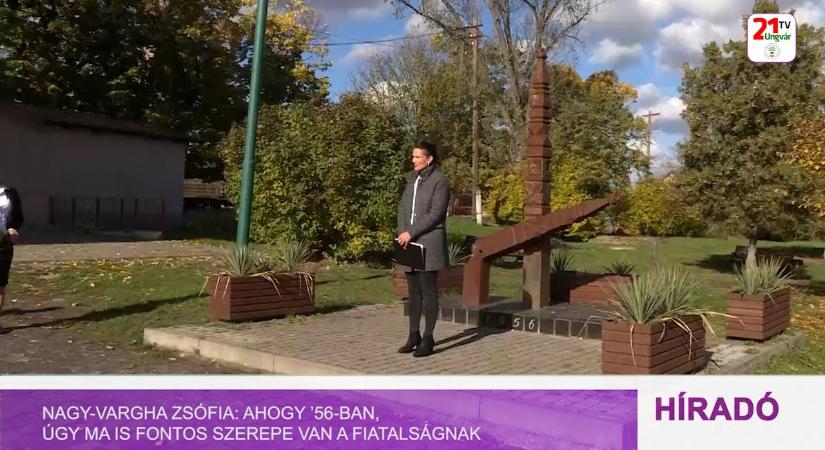 Nagy-Vargha Zsófia: ahogy ’56-ban, úgy ma is fontos szerepe van a fiatalságnak (videó)