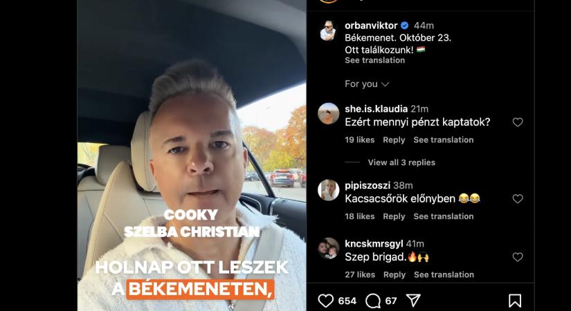 Orbán Viktor celeb szupercsapattal hív a békemenetre, jó?