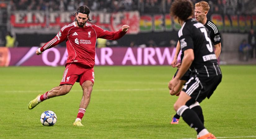 Szoboszlai gyönyörű találata zárta le, öt gólt vágva fordított a Liverpool Németországban